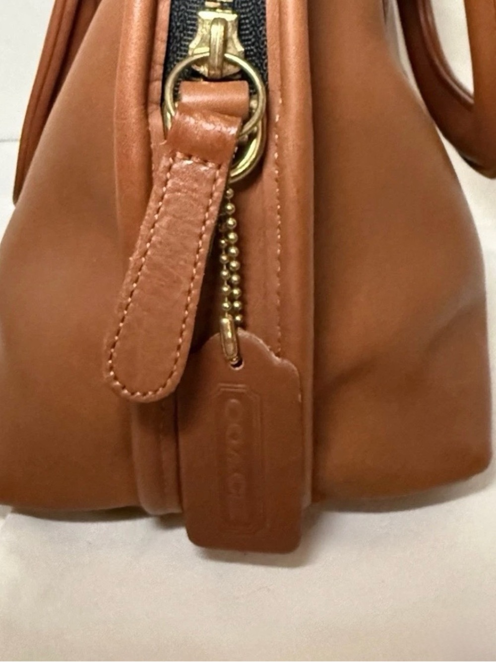 COACH VINTAGE UNISEX BAXTER TOTE/Briefcase purse or crossbody British Tan EUC - Picture 9 of 15